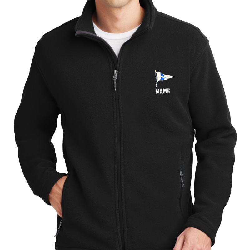WYC Mens Embroidered Midweight Fleece Jacket