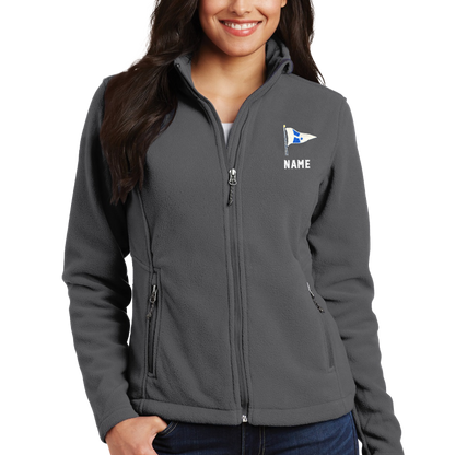 WYC Womens Embroidered Midweight Fleece Jacket