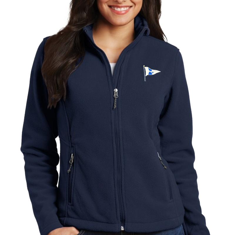 WYC Womens Embroidered Midweight Fleece Jacket
